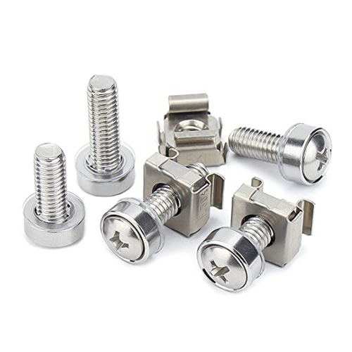 Rack cage nut with bolt and washer